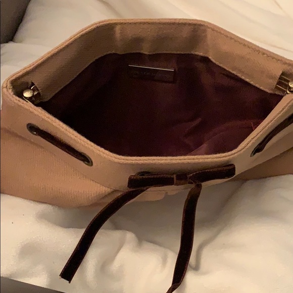 Tan suede clutch - Picture 3 of 4